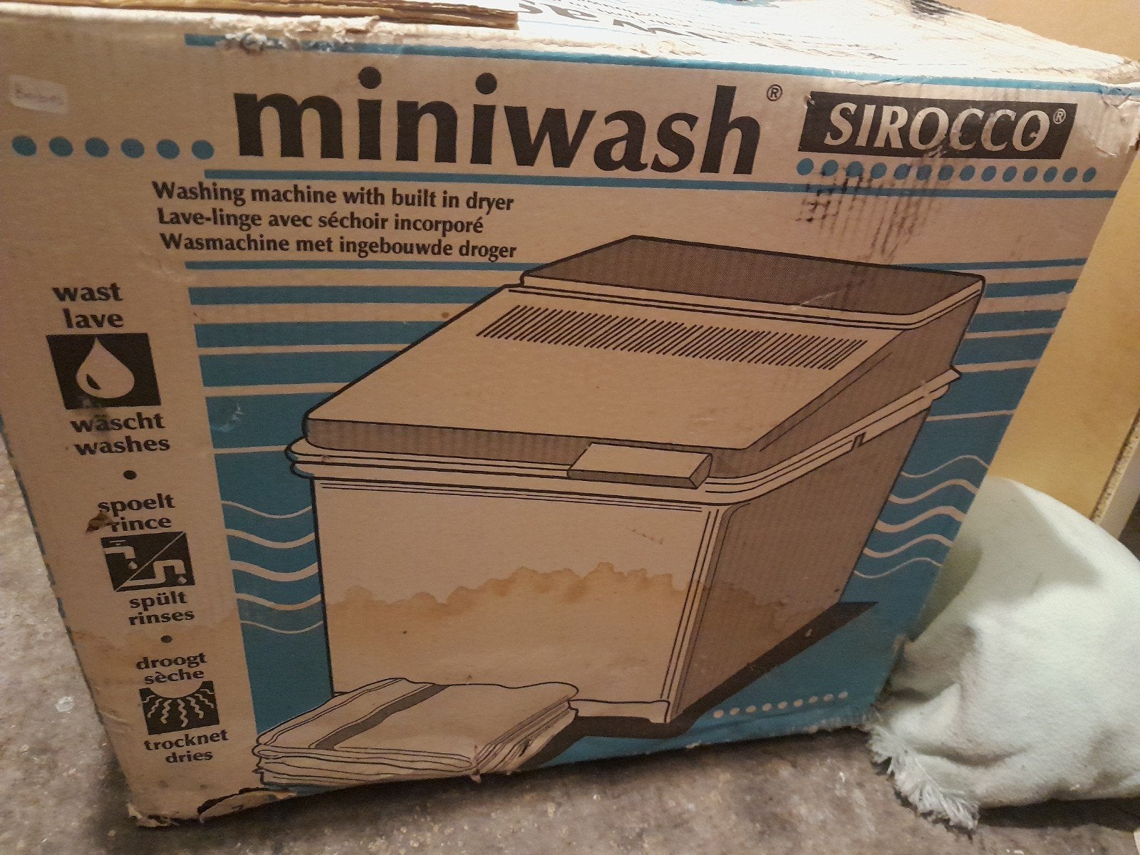 Sirocco Miniwash Wasmachine met ingebouwde droger, Witgoed en Apparatuur, Wasmachines, Gebruikt, Bovenlader, Minder dan 4 kg, Minder dan 85 cm