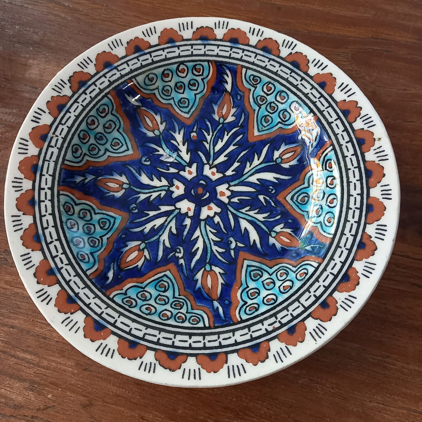 Handgeschilderd Turks Wandbord – Özlem Çini Kütahya zgan, Ophalen of Verzenden