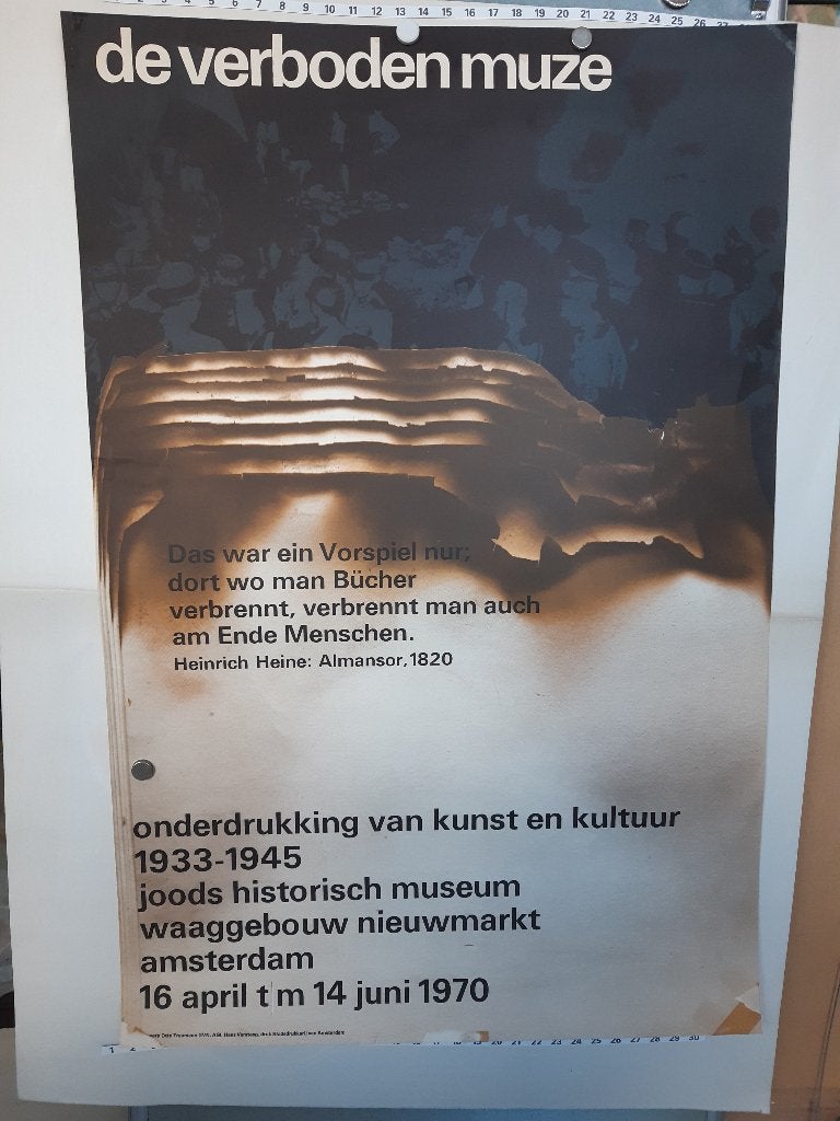 Originele poster Verboden Muze Otto Treumann, Verzamelen, Verzenden, A1 t/m A3, Reclame, Rechthoekig Staand