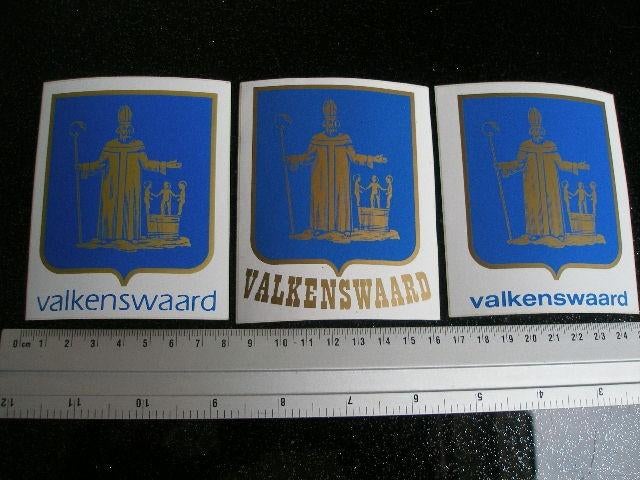 3x sticker plaats gemeente logo wapen embleem valkenswaard, Verzenden, Zo goed als nieuw, Overige typen