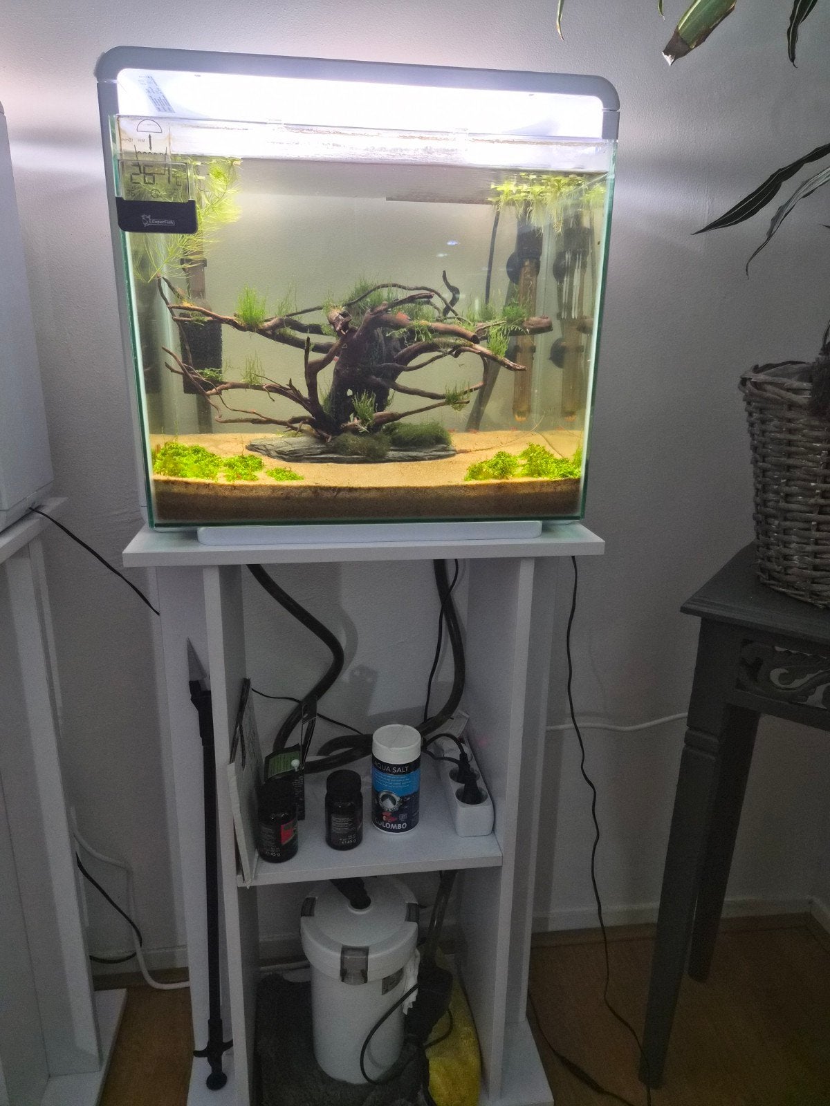 2x Superfish Home 45 Set + Kast & Extern Filter (Ingedraaid!, Dieren en Toebehoren, Ophalen of Verzenden, Zo goed als nieuw, Leeg aquarium
