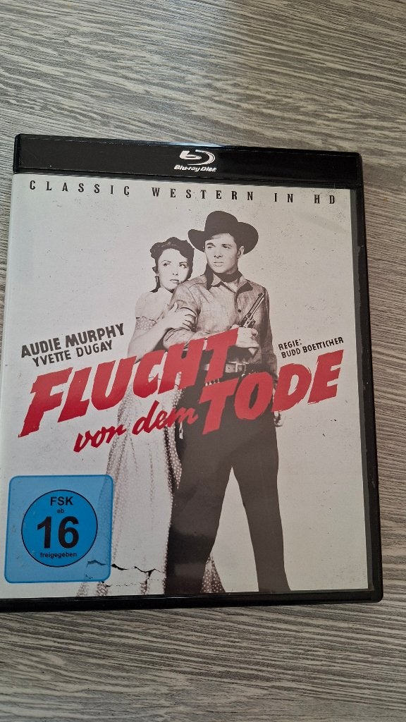 Flucht vor dem Tode western met Audie Murphy, Vanaf 12 jaar, Ophalen of Verzenden, Zo goed als nieuw, Engels