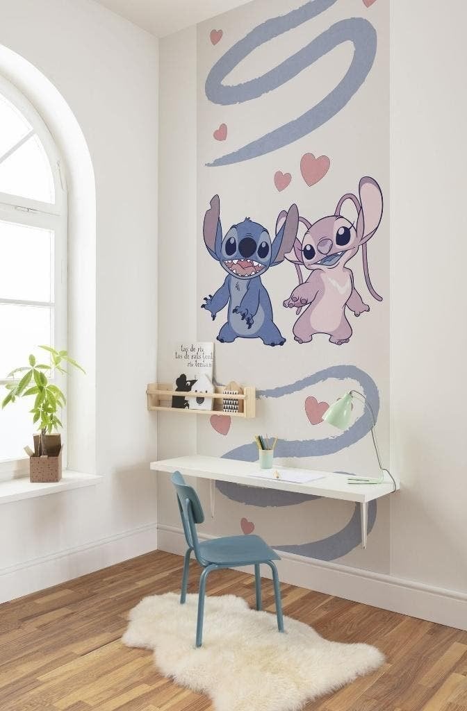 Stitch en Angel Vlies Behang 100x250 cm - Gratis Verzending, Verzenden, Nieuw, Nvt, Nvt