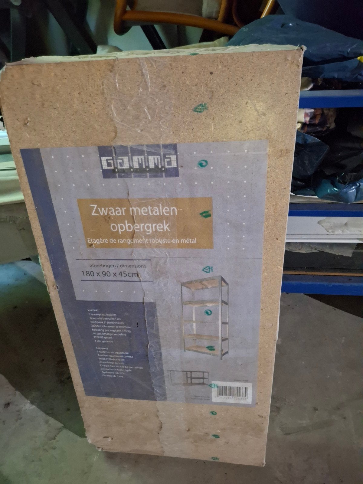GAMMA Zwaar metalen opbergrek 180x90x45cm, Huis en Inrichting, Ophalen, Nieuw