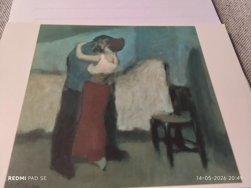 KUNSTKAART Picasso Kissing Couple . DETAILS ZIE FOTO'S., Verzamelen, Ansichtkaarten | Themakaarten, Ophalen of Verzenden, 1980 tot heden