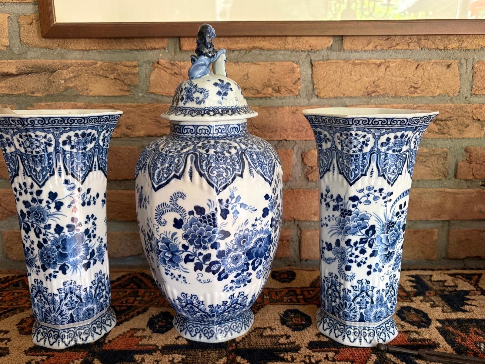 Delfts Blauw Kaststel - ca. 1920, Antiek en Kunst, Antiek | Vazen, Ophalen of Verzenden