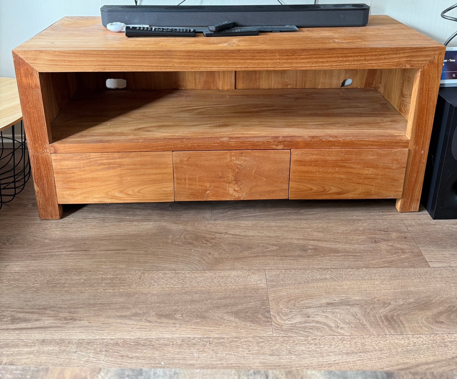 Teak tv meubel, Huis en Inrichting, Kasten | Televisiemeubels, Ophalen of Verzenden, Zo goed als nieuw, 25 tot 50 cm, Minder dan 100 cm
