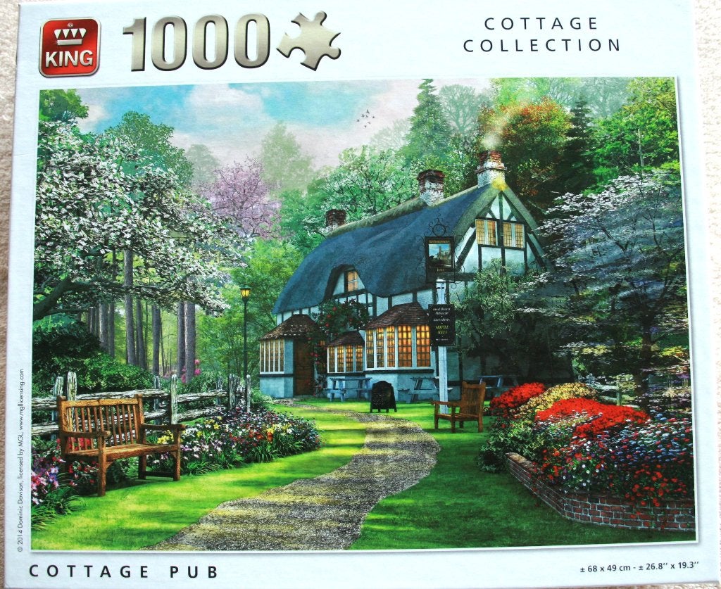 King puzzel 1000 stukjes, Cottage Pub, Hobby en Vrije tijd, Ophalen, 500 t/m 1500 stukjes, Zo goed als nieuw, Legpuzzel