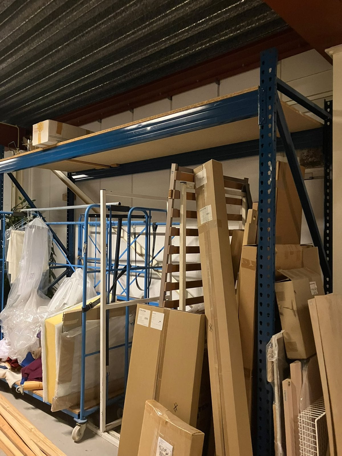 Magazijn stelling kleur blauw afmeting B350-H240-D100, Ophalen