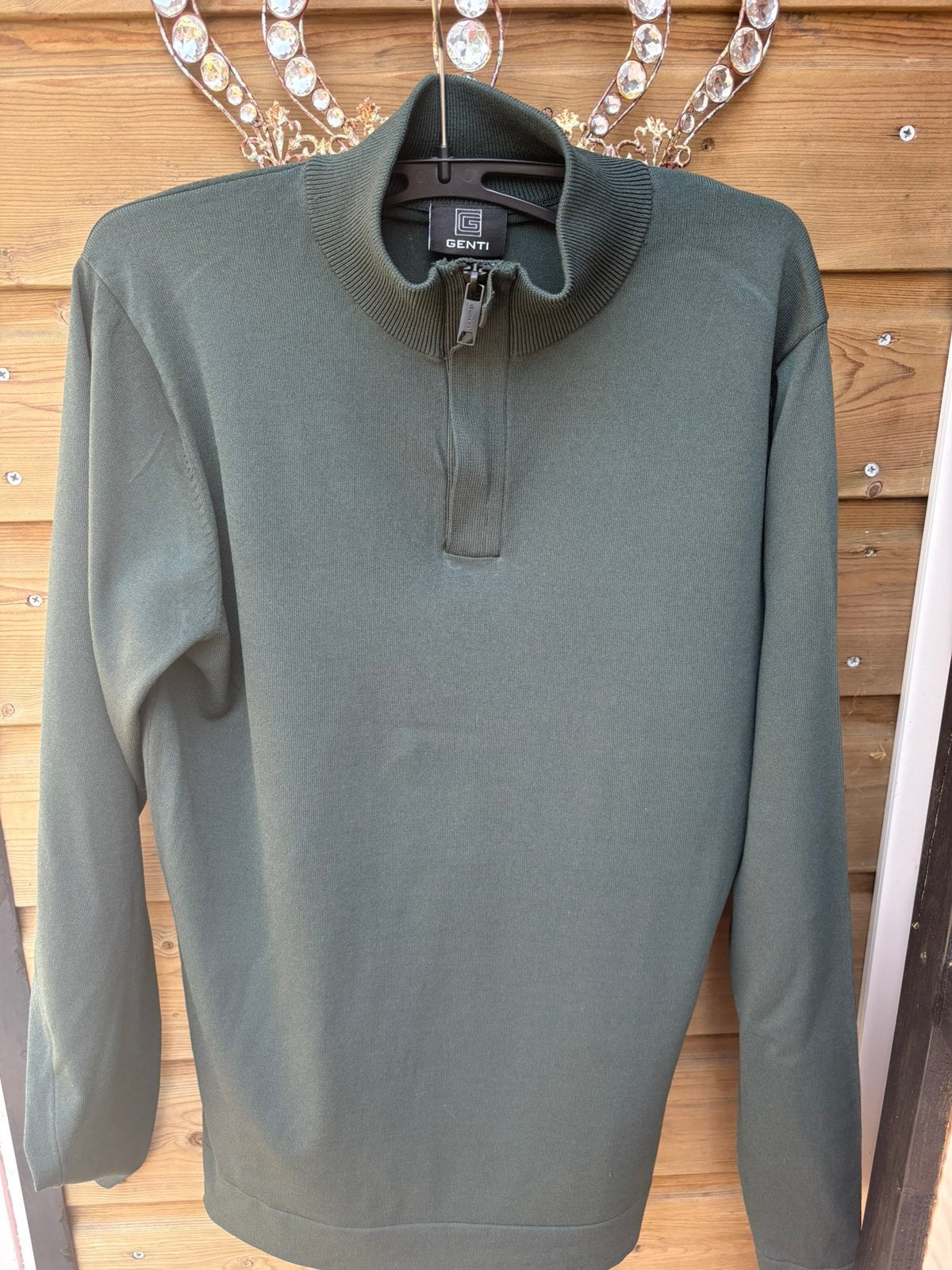 Genti turtle zip maat M, Kleding | Heren, Truien en Vesten, Ophalen of Verzenden, Zo goed als nieuw, Groen
