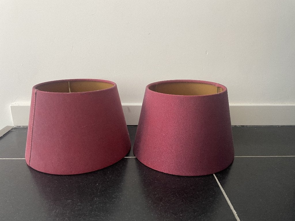 Lampenkap Rood 2 stuks, Huis en Inrichting, Lampen | Lampenkappen, Tafellamp, 13 cm, Rond, Ophalen of Verzenden