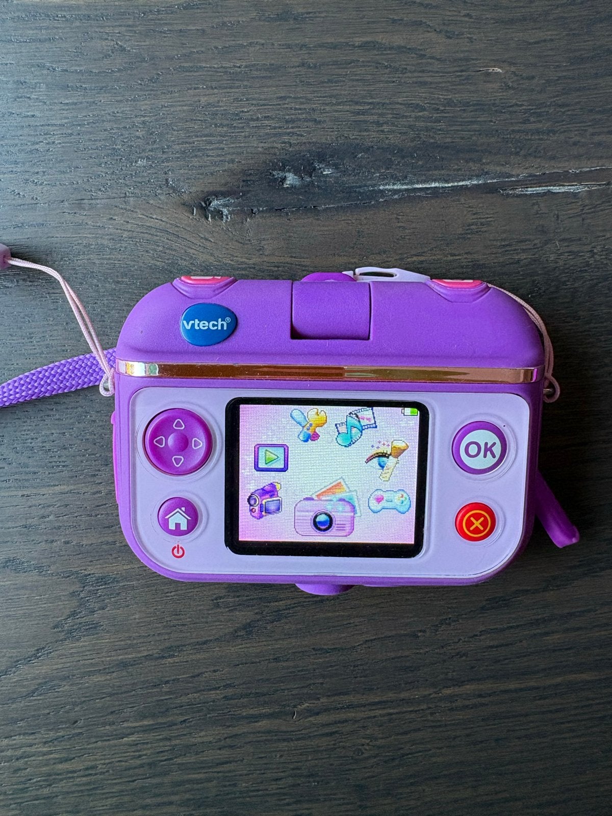 VTech Kidizoom Camera met Selfie Stick en Oplaadkabel, USB-kabel, Ophalen of Verzenden, Zo goed als nieuw, Kindercamera