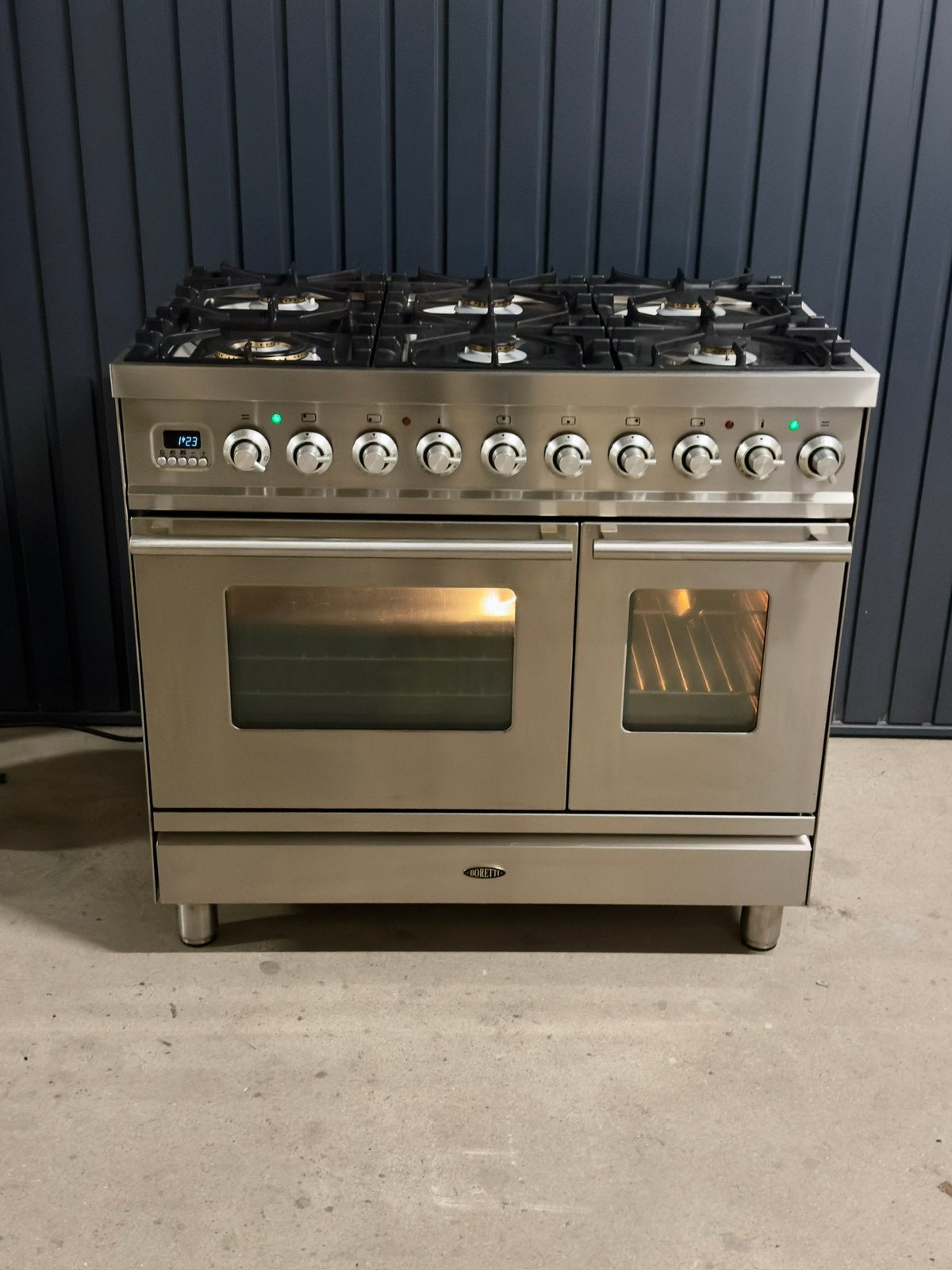 Rvs Boretti Fornuis met 2 ovens, Ophalen, Warmhoudplaat, 60 cm of meer, Zo goed als nieuw