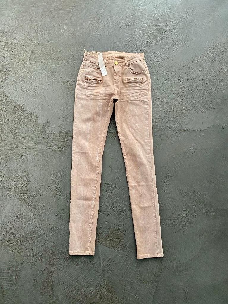 F566 Nieuw: jeans Jade Twelve mt 27=XS=34 spijkerbroek beige, Kleding | Dames, Spijkerbroeken en Jeans, Jade Twelve, Overige kleuren