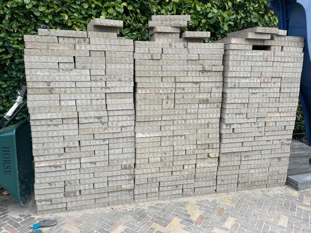 Betontegels geel motief, 60m2 wildverband, Ophalen, Gebruikt, 10 m² of meer, Beton