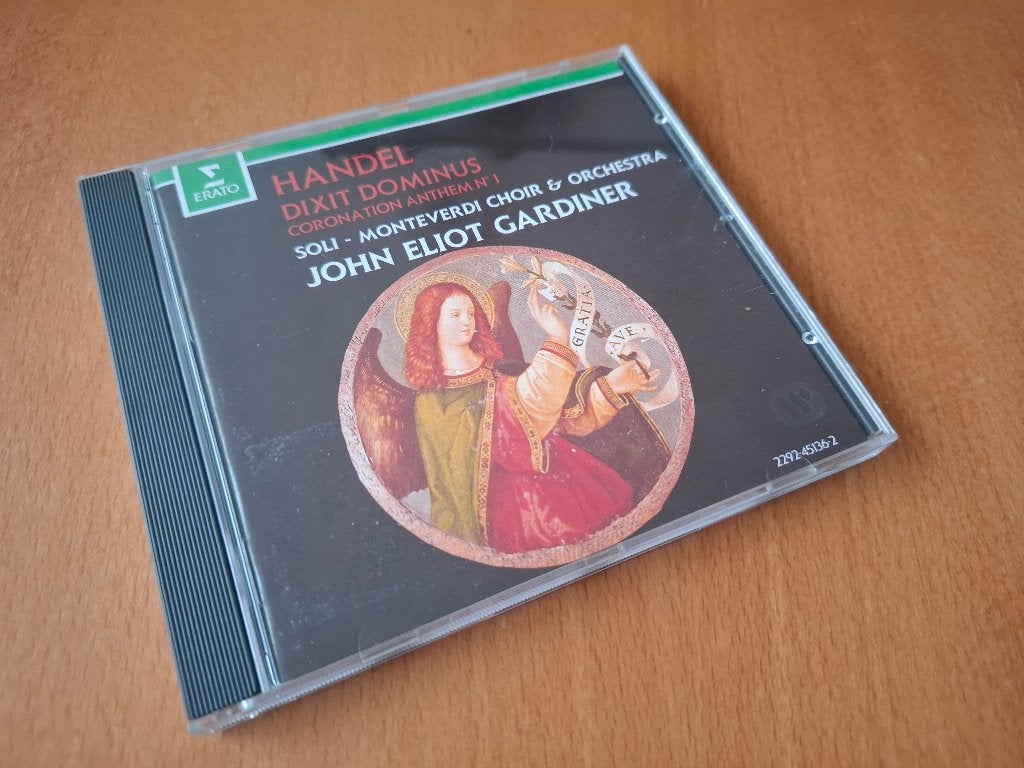 HANDEL: Dixit Dominus - Coronation Anthem I (Gardiner Erato), Ophalen of Verzenden, Zo goed als nieuw, Barok, Händel