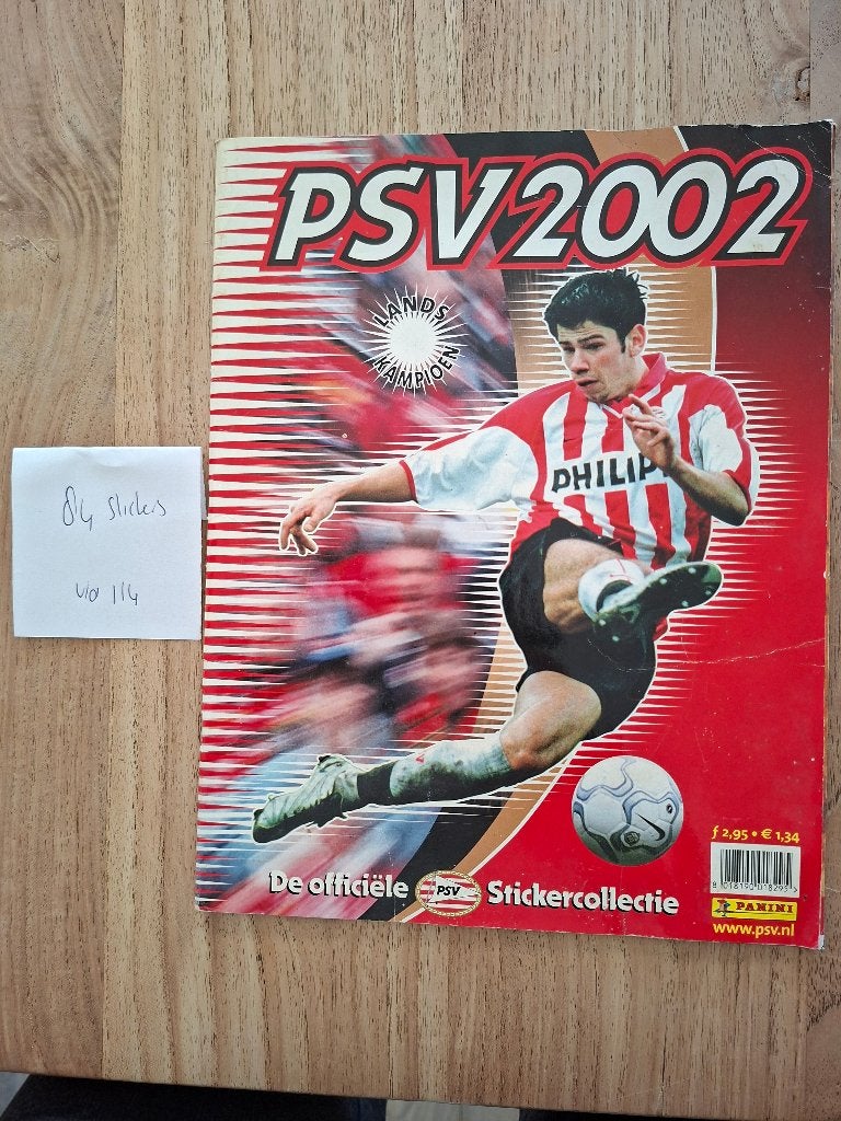 Album voetbal Panini PSV 2002 84/114, Ophalen of Verzenden, Zo goed als nieuw, Overige binnenlandse clubs, Boek of Tijdschrift