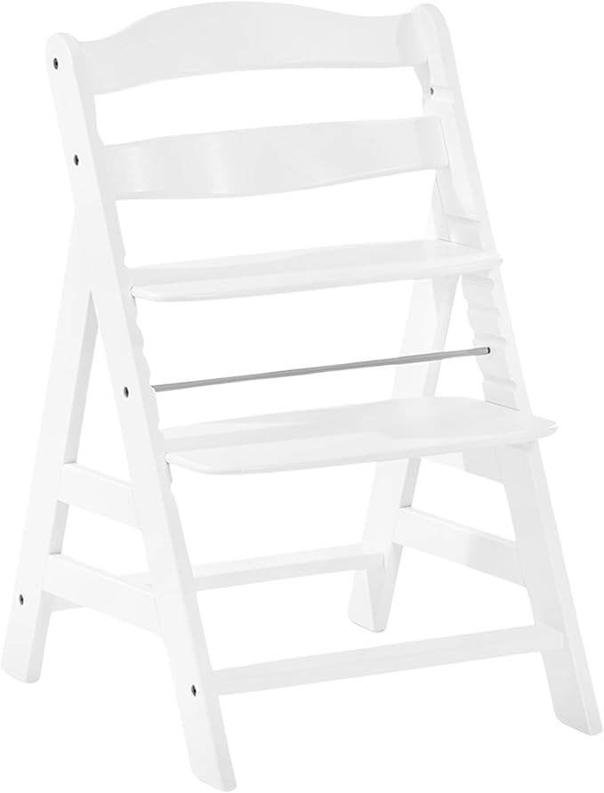 Kinderstoel Hauck Alpha + houten wit, Ophalen, Zo goed als nieuw, Meegroeistoel