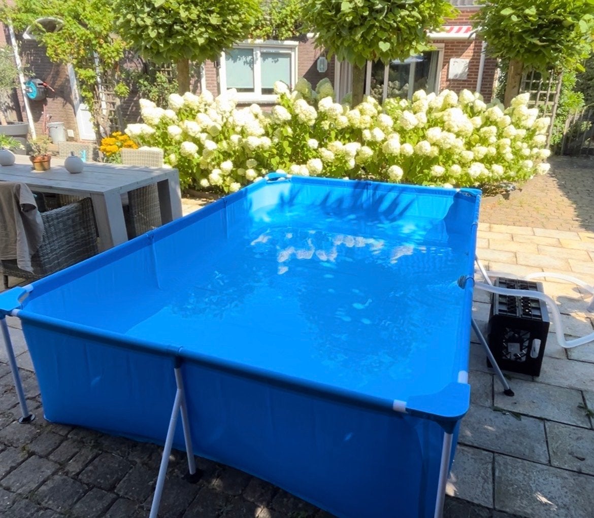 Zwembad 1.5x2.5m met pomp - Slechts 1x gebruikt, Ophalen, Opzetzwembad, 200 tot 400 cm, Rechthoekig