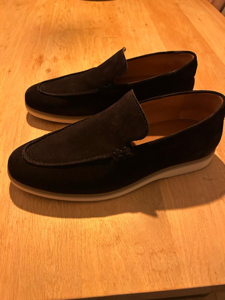 Floris van Bommel Loafers - blauw Suède, Kleding | Heren, Schoenen, Loafers, Blauw, Ophalen of Verzenden, Zo goed als nieuw