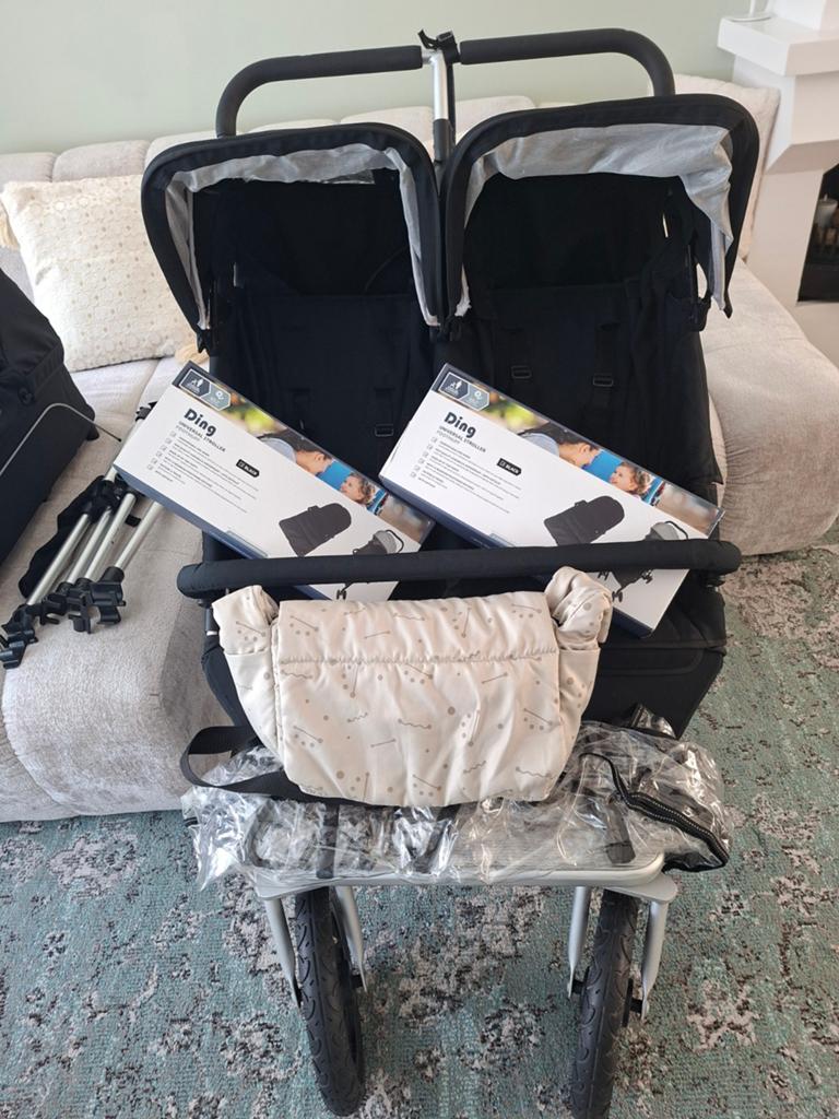 Easywalker Duowagen - Perfect voor Tweeling of Twee Kinderen, Verstelbare duwstang, Ophalen of Verzenden, Zo goed als nieuw, Kinderwagen