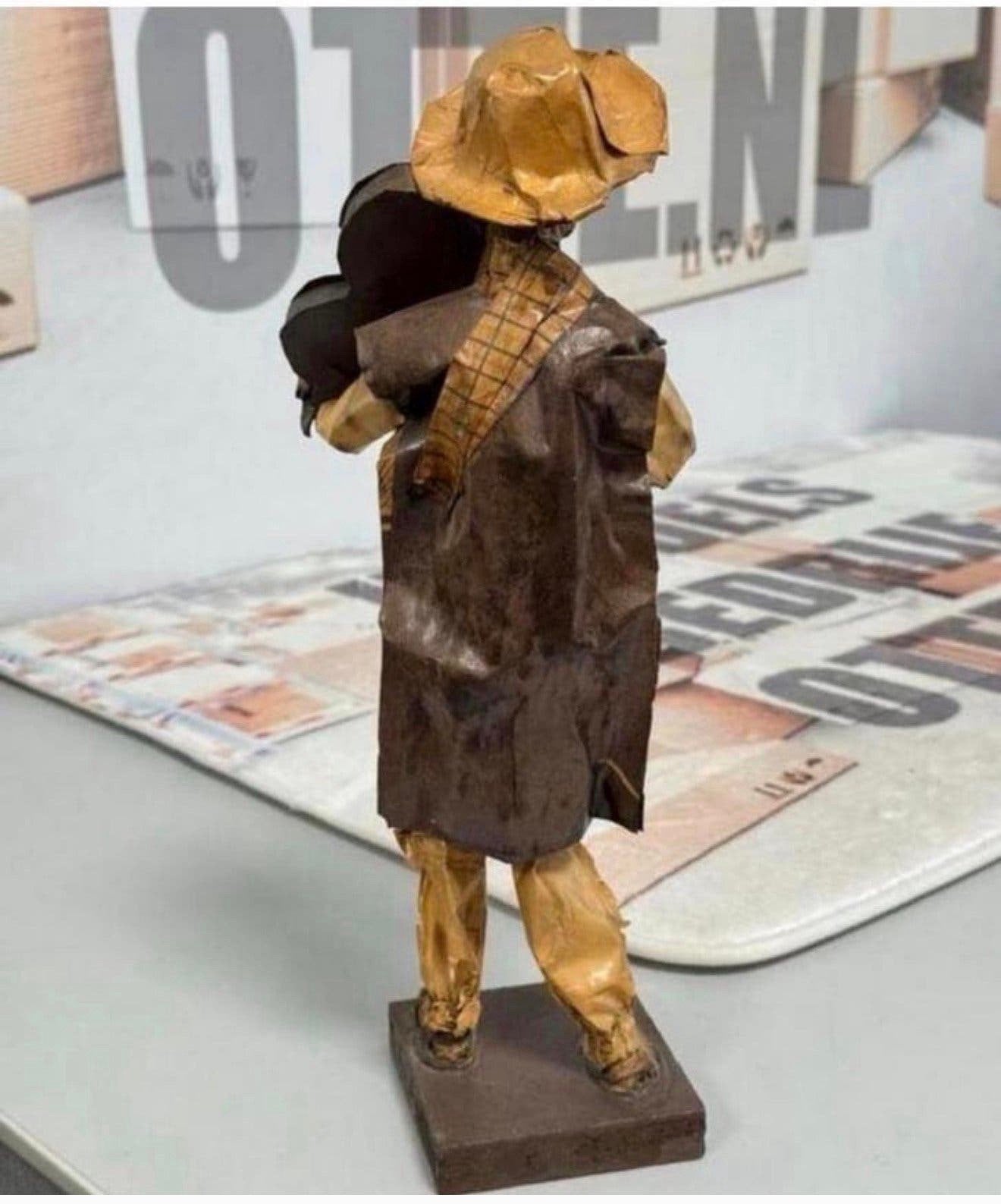 Vintage Mexicaanse Papier-Maché Pop beeldje mexico 35cm, Ophalen of Verzenden