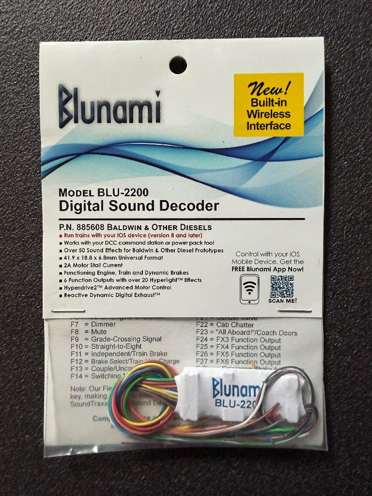 Soundtraxx Blunami blu-2200 baldwin & other diesels decoder, Overige merken, Locomotief, Gelijkstroom of Wisselstroom, Nieuw