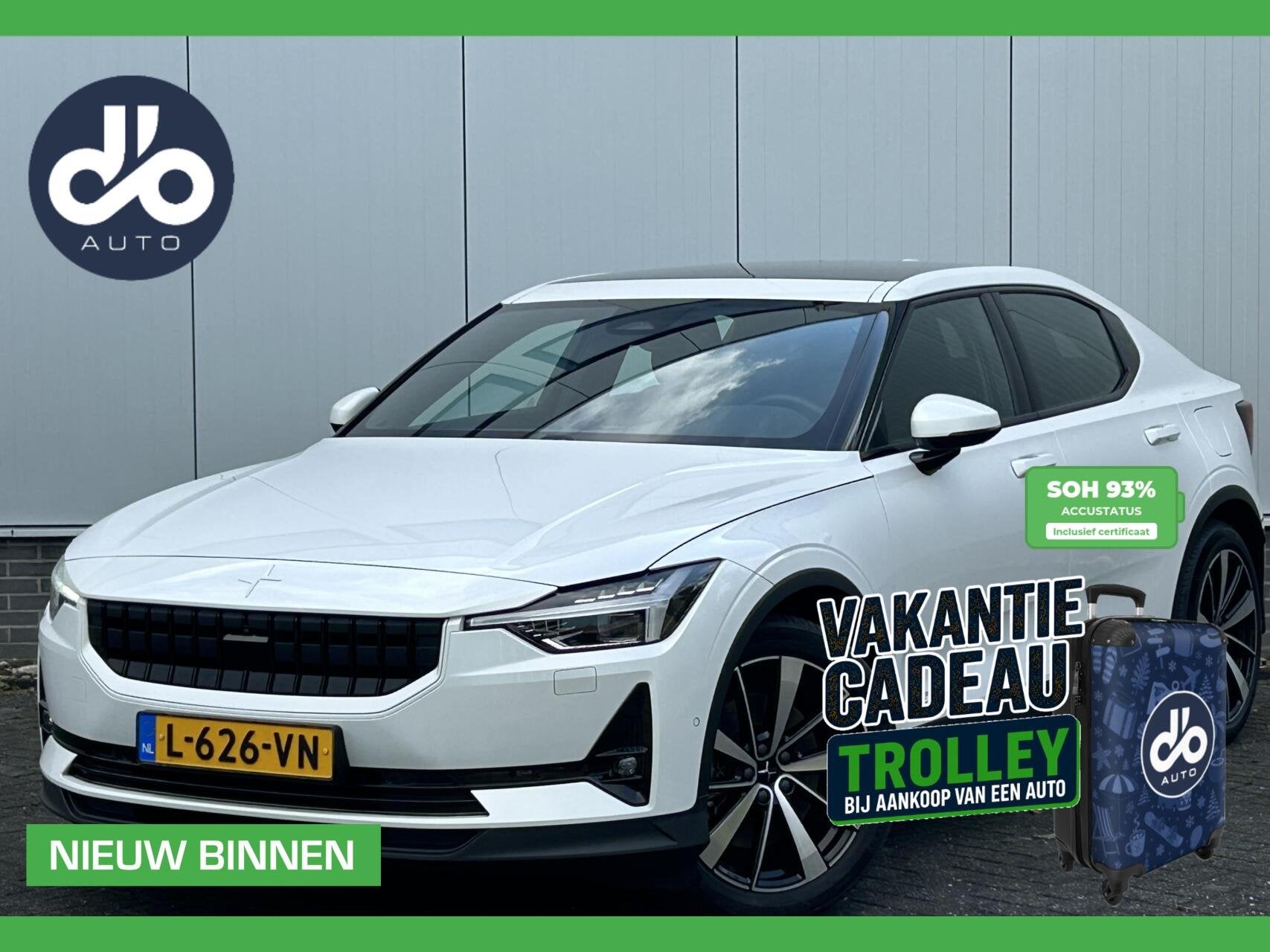 Polestar 2 Long Range Dual Motor Plus Pilot78kWh SOH 93% I P, Stof, Gebruikt, Zwart, Wit
