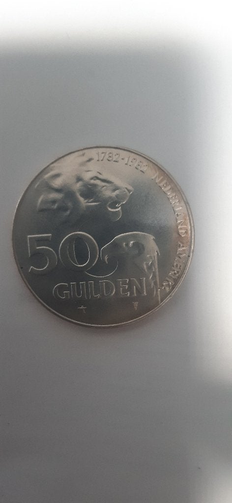 50 gulden munt, Koningin Beatrix, Zilver, Ophalen of Verzenden, Losse munt