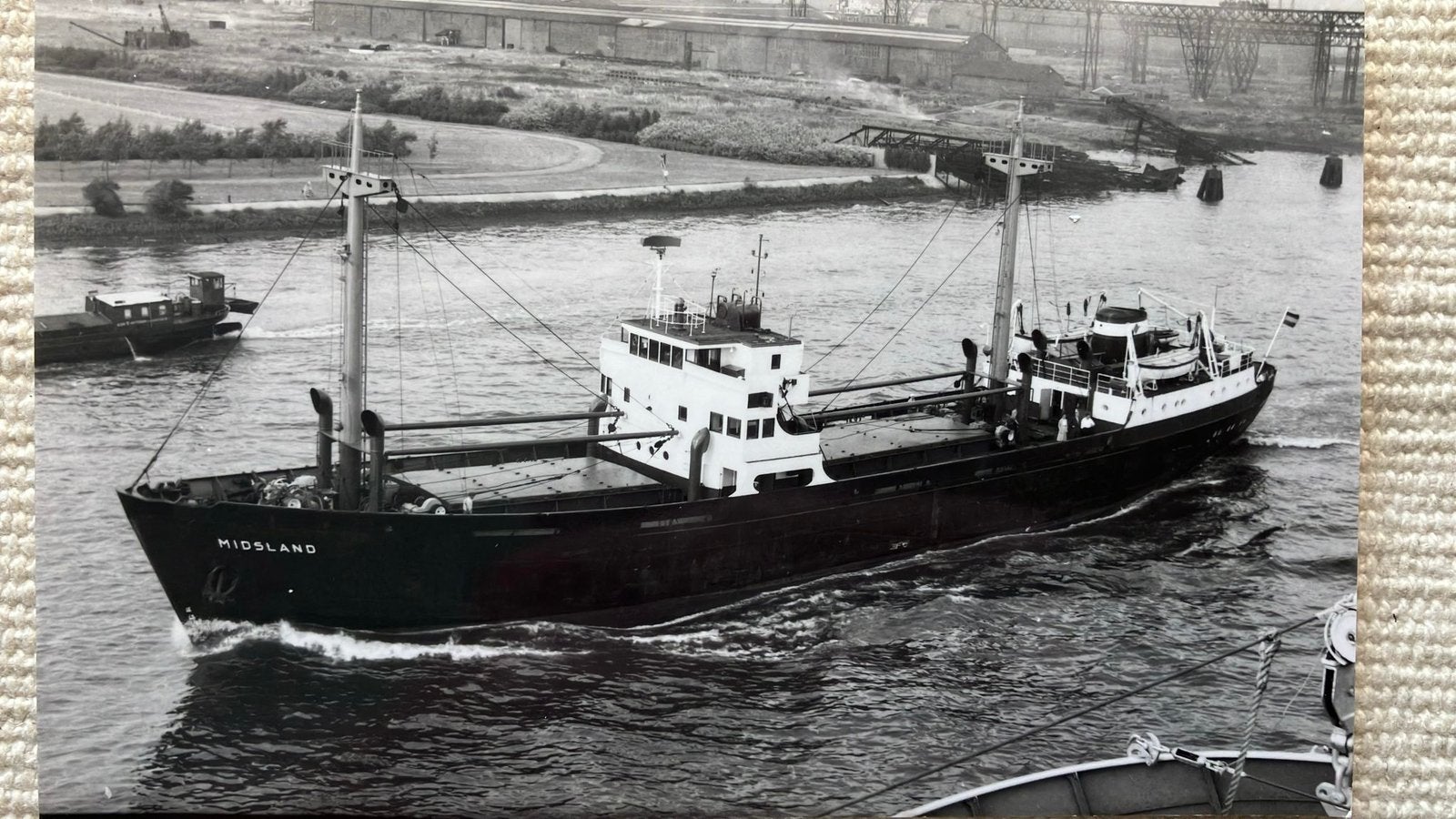 Harlingen  " MIDSLAND " SSM  1951  lijndienst, Verzamelen, Ophalen of Verzenden, 1940 tot 1960