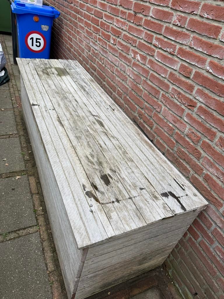 Grote hardhouten tuinkist - 62x65x210 cm, Tuin en Terras, Ophalen, Gebruikt, Hout, Overige typen