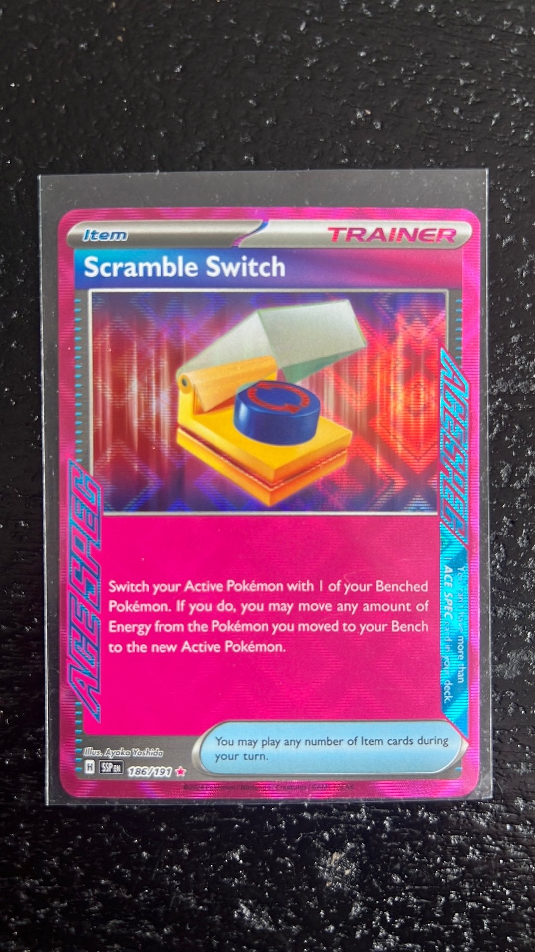 Scramble Switch 186/191 Surging Sparks, Ophalen of Verzenden, Zo goed als nieuw, Losse kaart, Foil