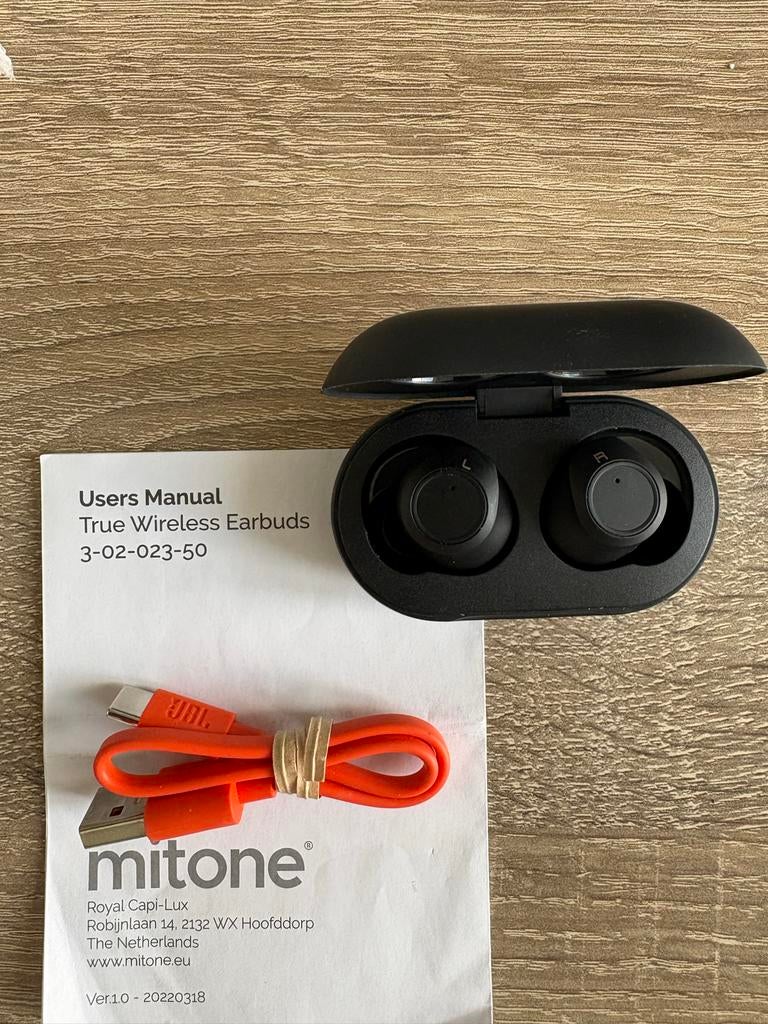 Mitone True Wireless Earbuds met Oplaadcase, Ophalen of Verzenden, Zo goed als nieuw, Overige merken, Draadloos