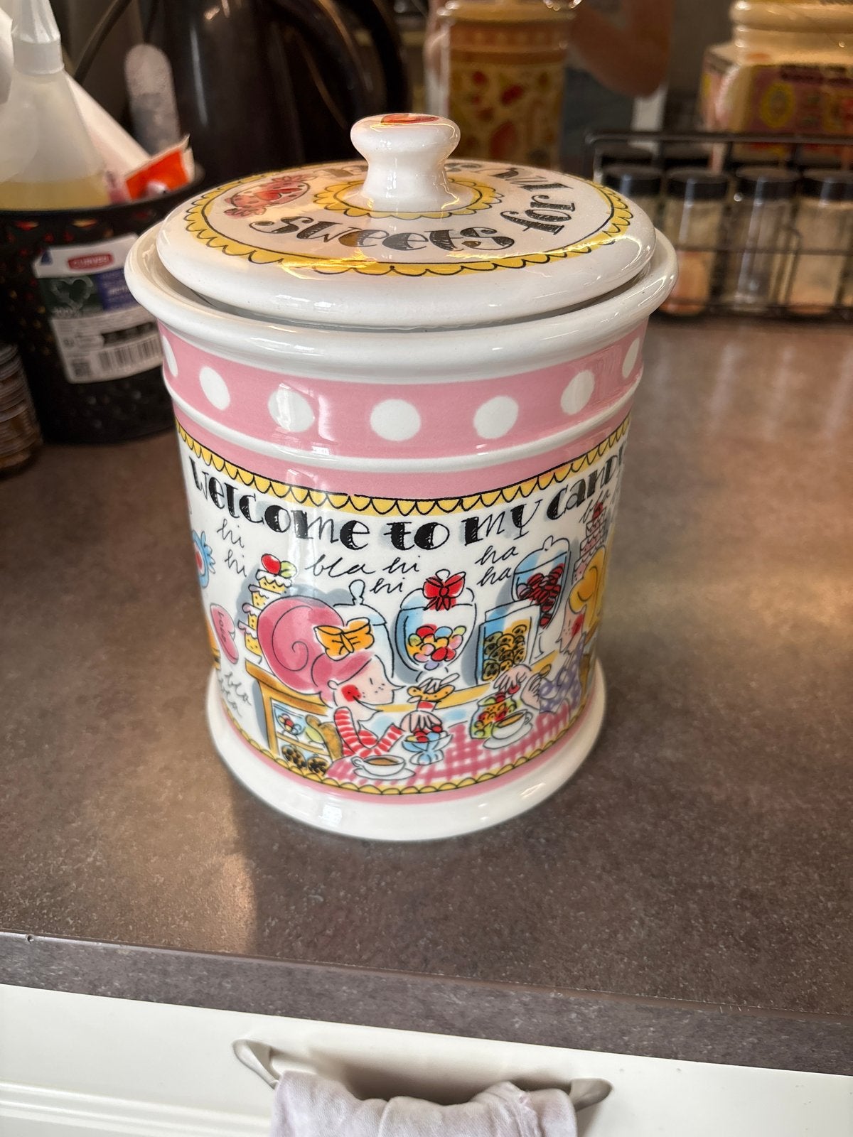 Voorraadpot Blond Amsterdam - Nooit gebruikt, Rond, Ophalen of Verzenden, Porselein of Keramiek, Met deksel