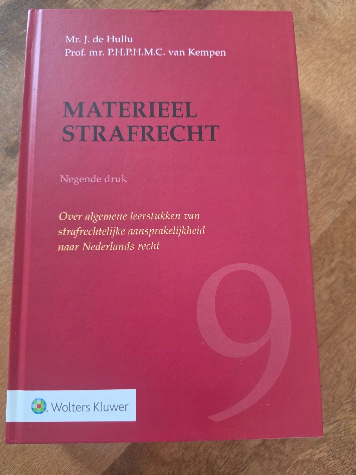 Materieel Strafrecht - Negende Druk - Wolters Kluwer, Ophalen of Verzenden, Nieuw