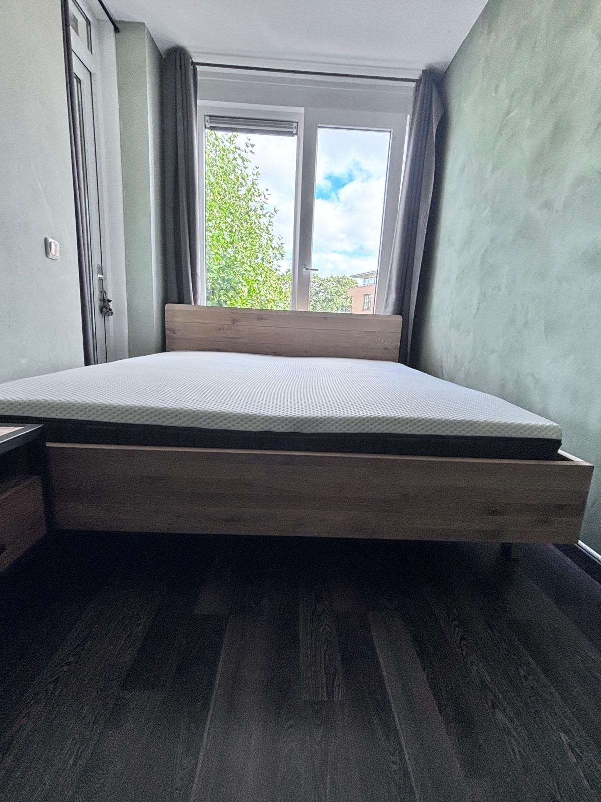 Swiss Sense Balance bedframe met/zonder Emma Hybrid 2 matras, Ophalen, Verstelbaar, Tweepersoons, Zo goed als nieuw