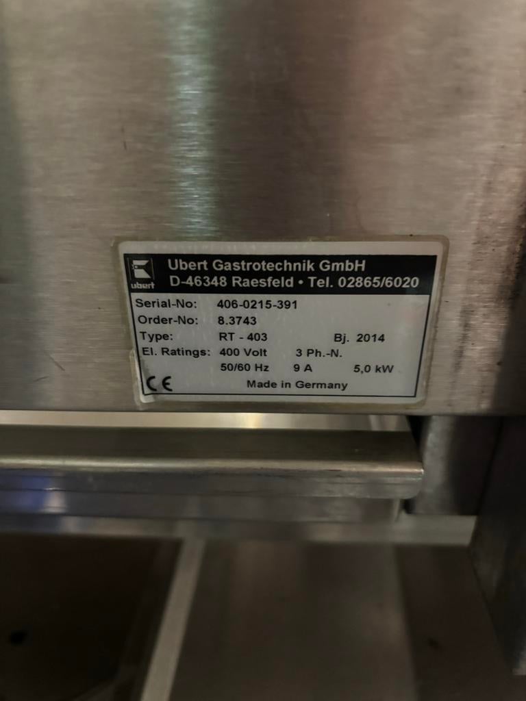 Te koop: Ubert Kippengrill RT-403 met onderstel - Bj. 2014, Ophalen, Gebruikt, Ovens, Magnetrons en Steamers
