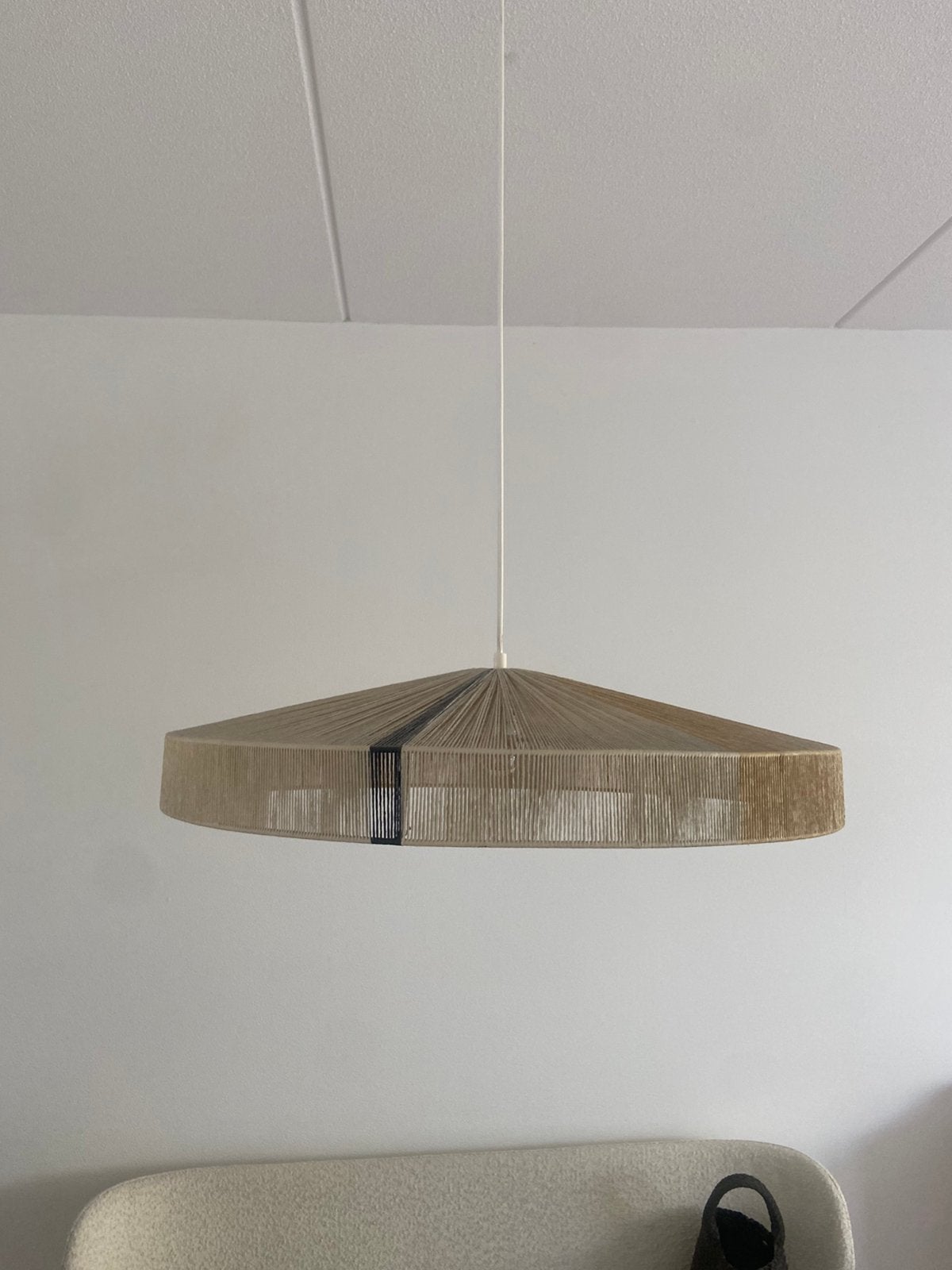 HK Living rope hanglamp, Scandi Retro, Natuurlijk materiaal, Zo goed als nieuw, E27 (groot)