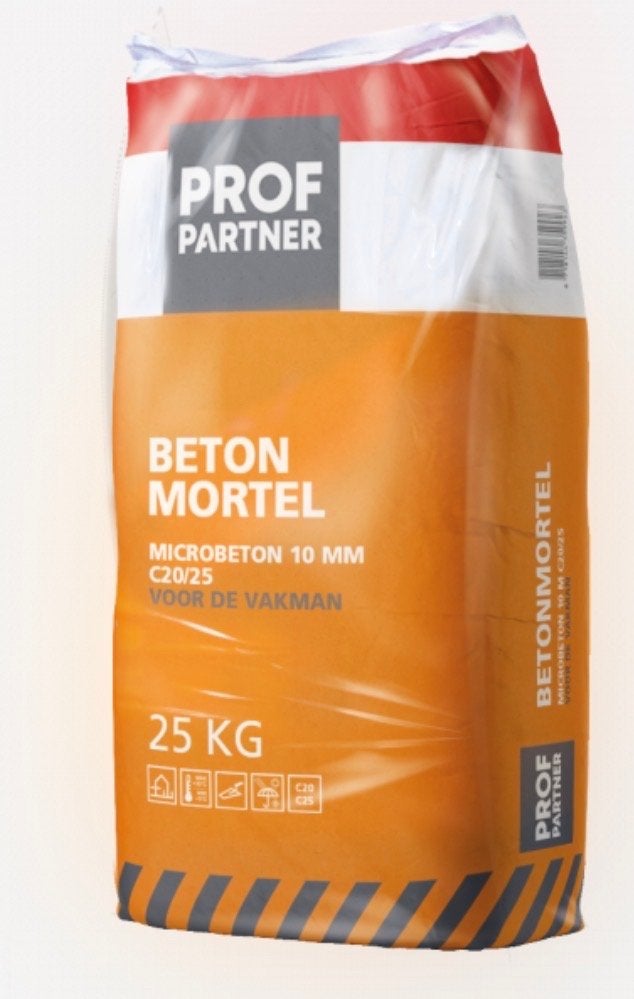 Betonmortel prof partner Microbeton 10mm C20/25 - 25KG, Ophalen, Nieuw
