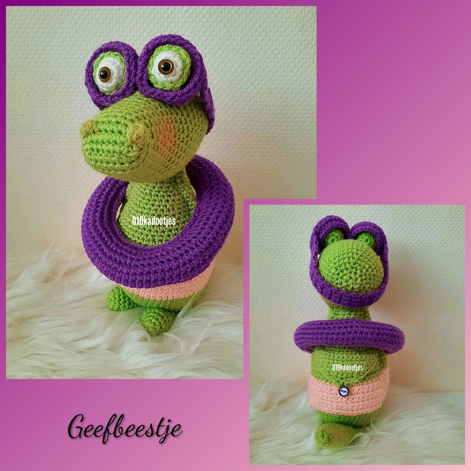 Nieuwe zelfgehaakte knuffels. Geefbeestje. Zwemles krokodil., Ophalen of Verzenden, Haken