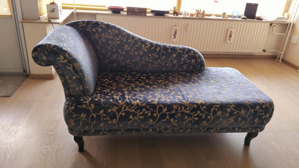 Elegante chaise longue met bladmotief 30euro Liefst morgen ., Ophalen, Eenpersoons, Minder dan 75 cm, 150 tot 200 cm