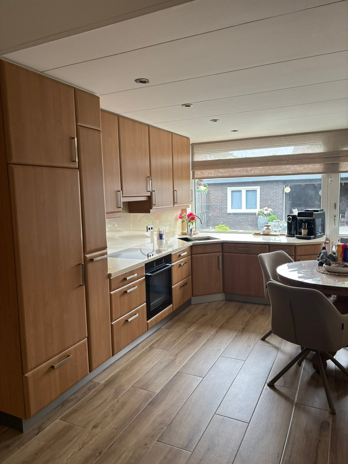 Keuken, Huis en Inrichting, Keuken | Complete keukens, Ophalen, Gebruikt, Bruin, Hoekkeuken