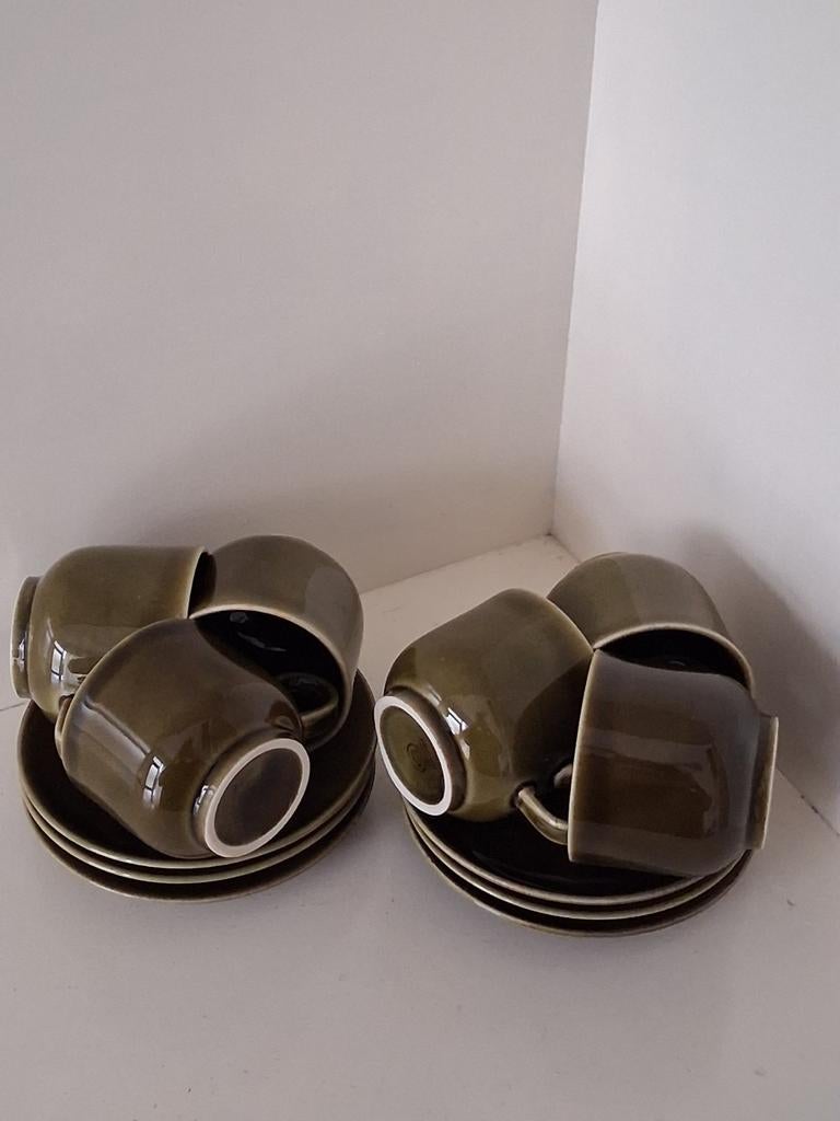 Vintage CP Colditz Espressoset – 6-delig – Diepgroen – GDR, Ophalen of Verzenden