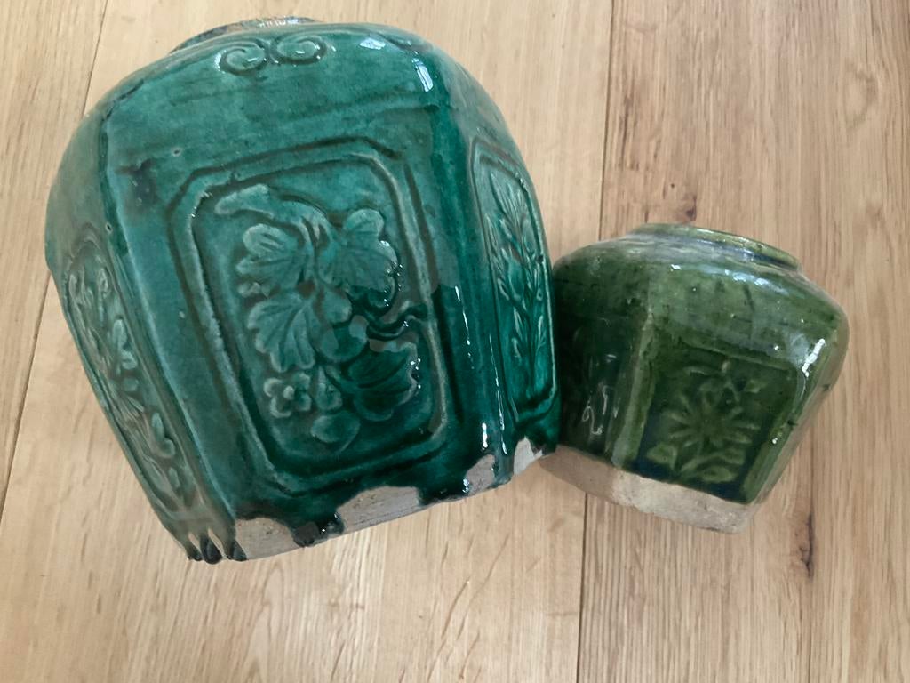 Gemberpot groen, Antiek en Kunst, Antiek | Emaille, Ophalen