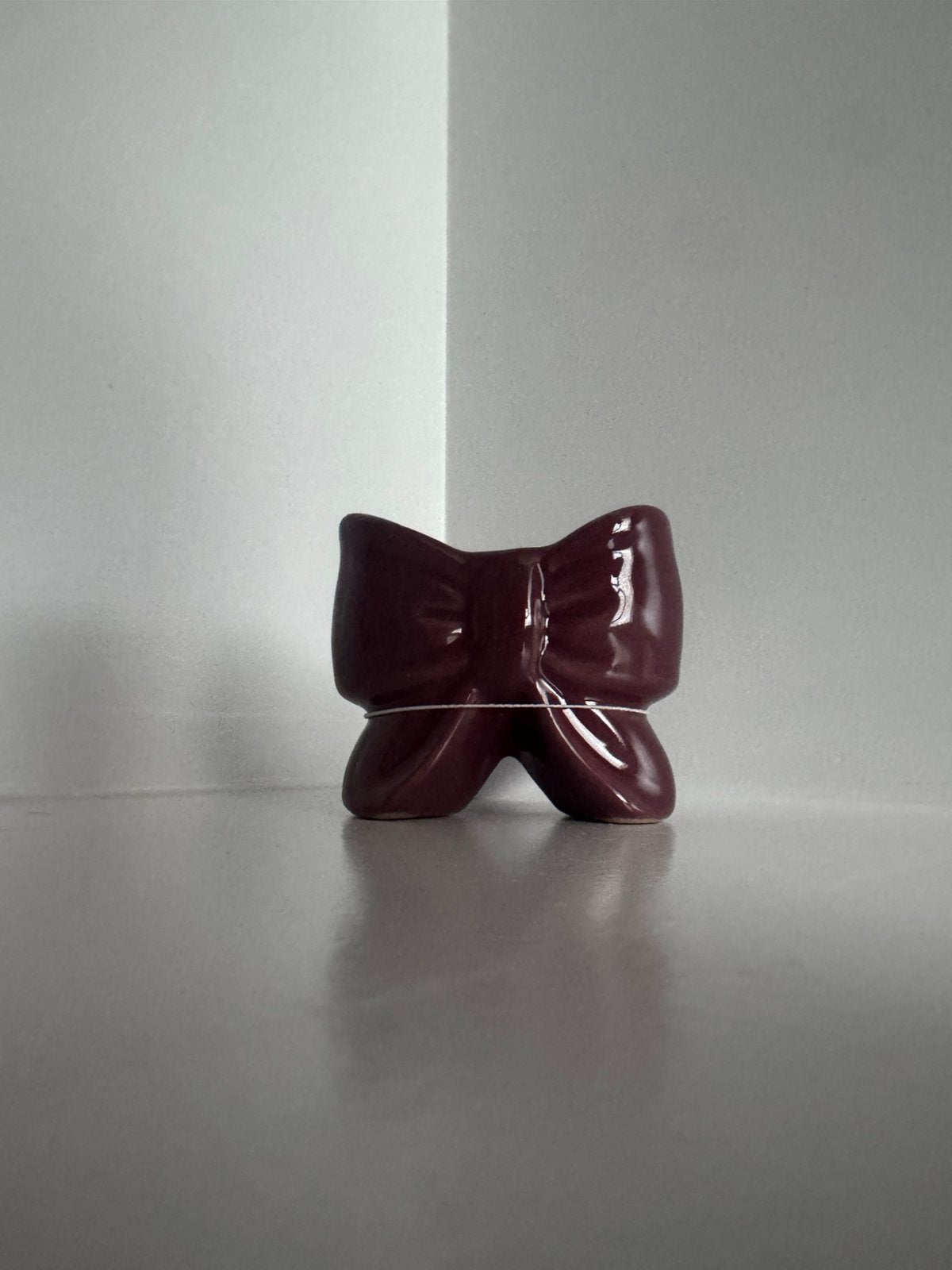 Kaarsen kandelaar strik burgundy, Ophalen of Verzenden, Nieuw