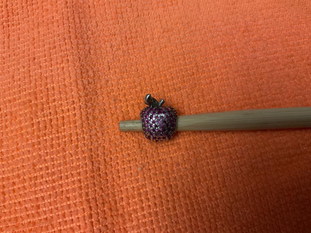 Pandora Bedel Bezet met rode steentjes, Verzenden, Nieuw, Zilver, Pandora