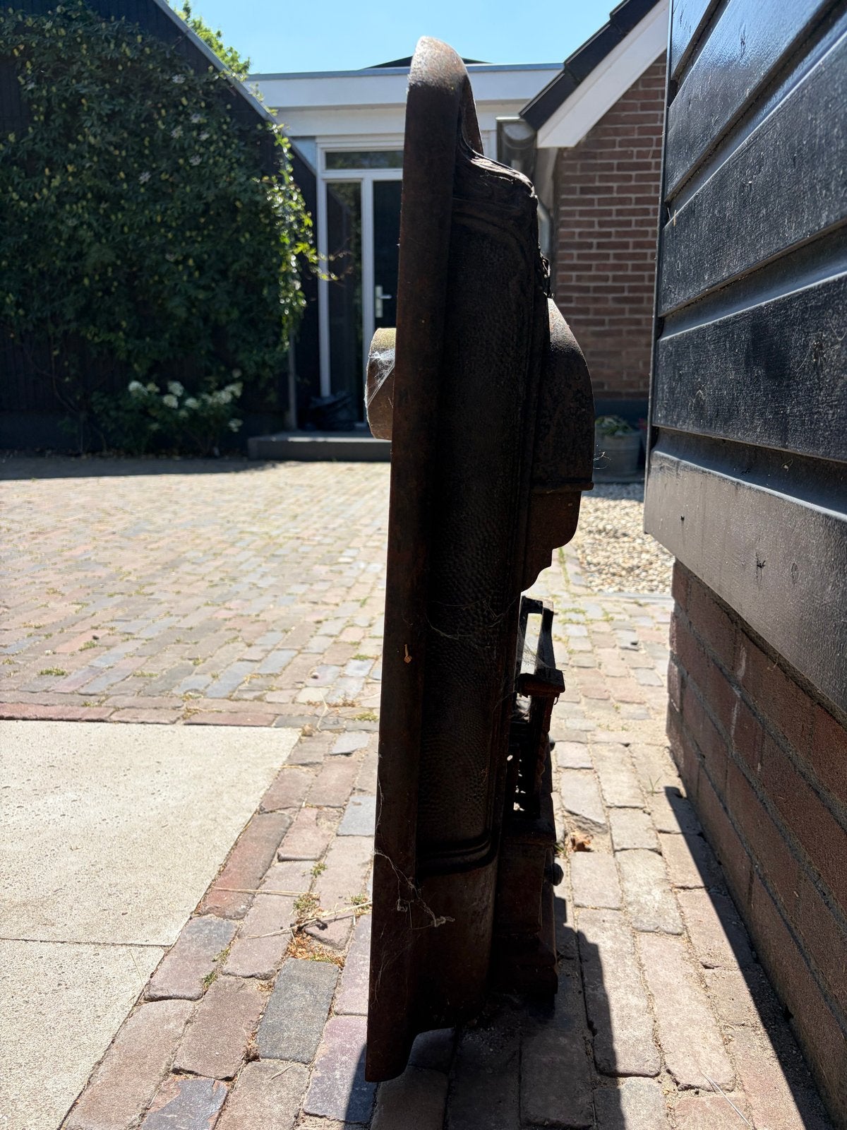 Antieke gietijzeren open haard / schouw, Ophalen