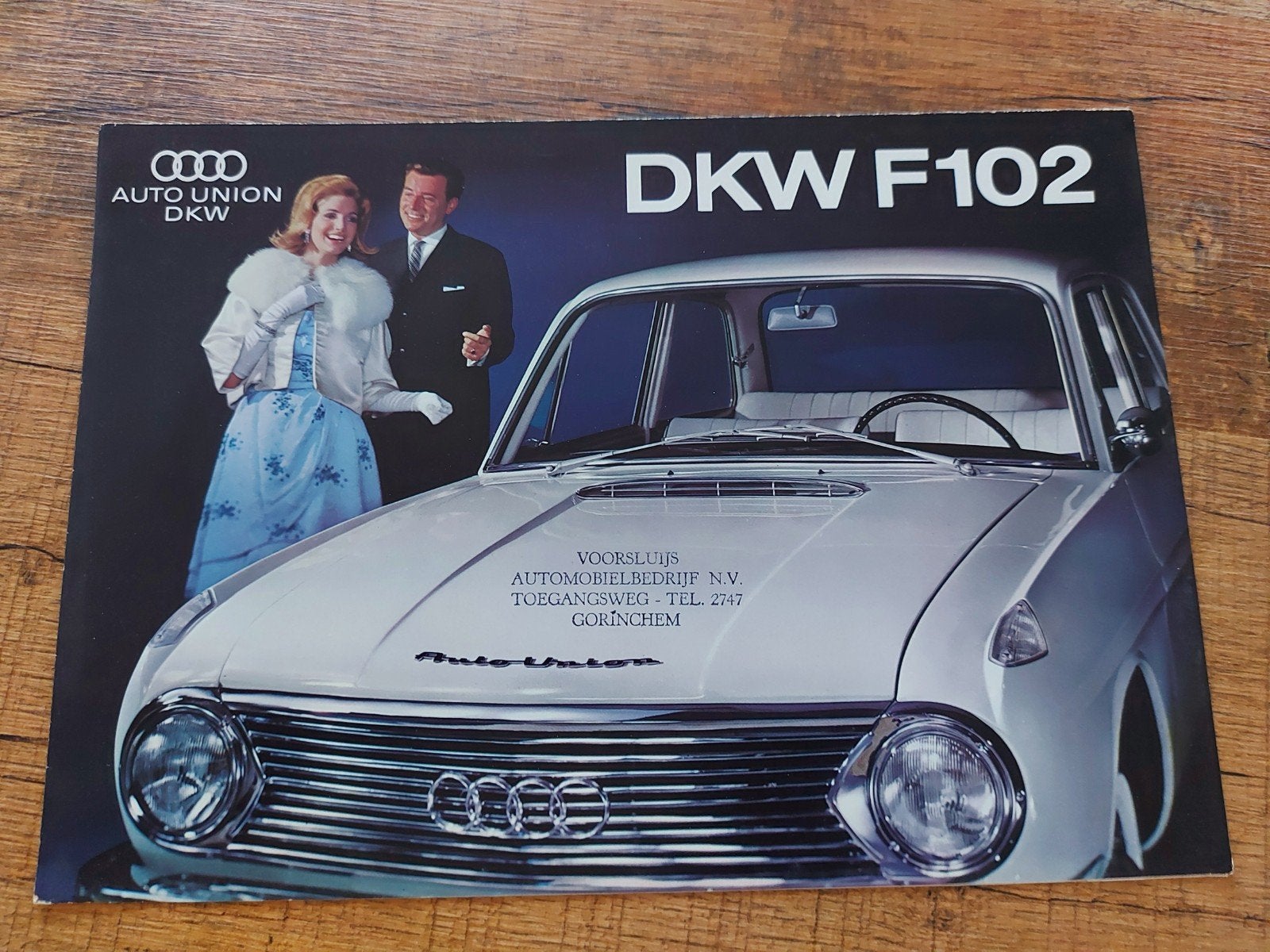 auto union DKW F 102 folder NL, Boeken, Ophalen of Verzenden, Zo goed als nieuw, Overige merken