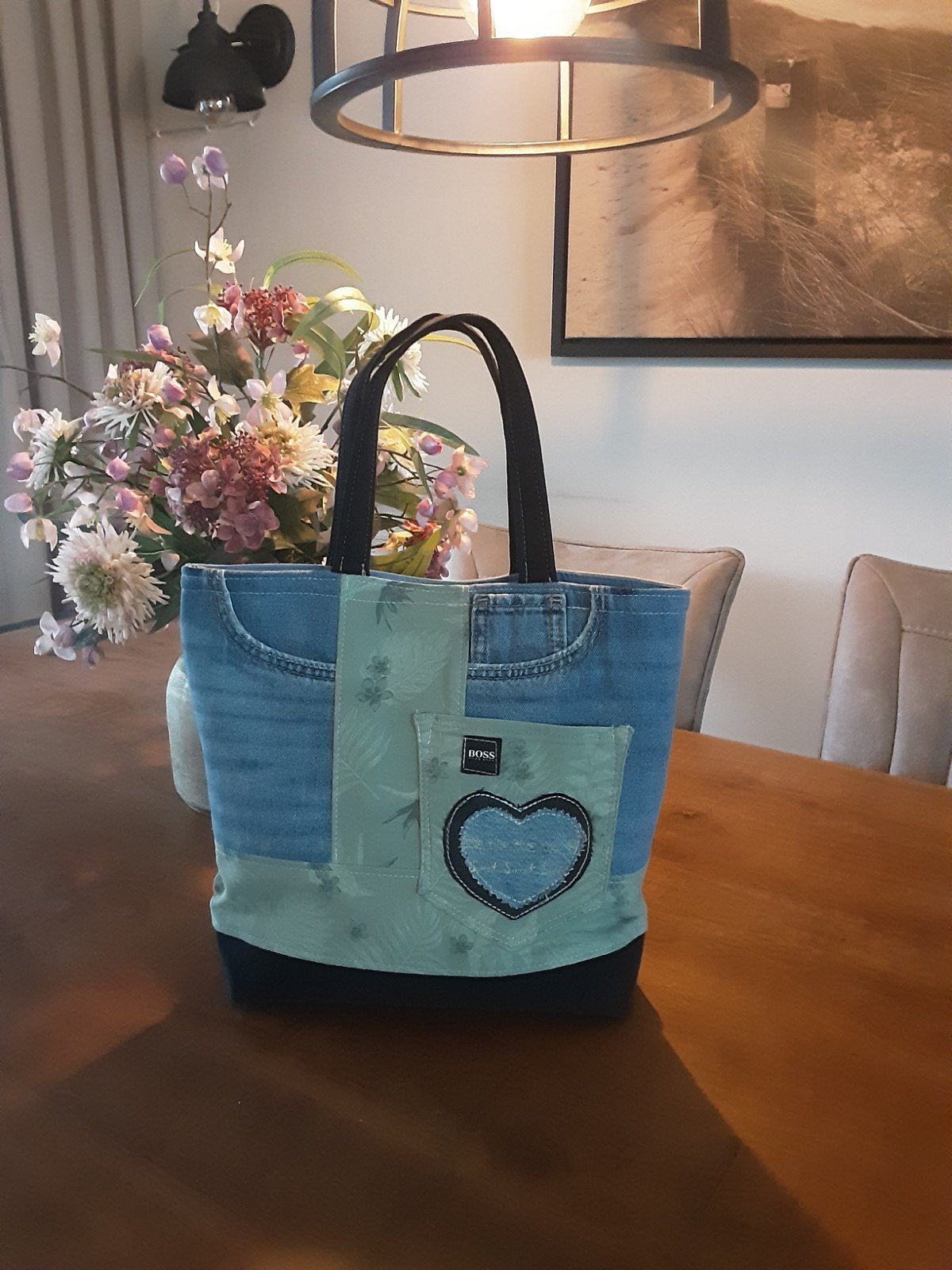 Handgemaakte jeanstas (spijkertas), Ophalen of Verzenden, Nieuw, Blauw, Overige typen