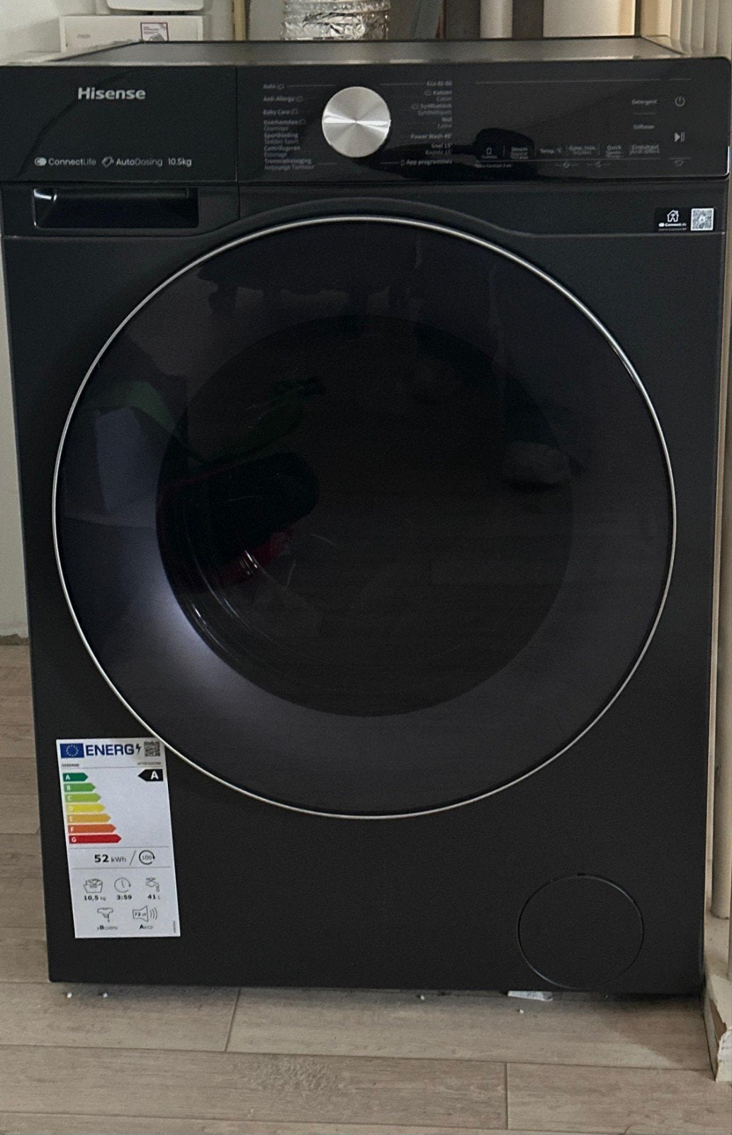 Hisense Wasmachine- 10.5 kg, Prijs is Bespreekbaar!!, Witgoed en Apparatuur, Ophalen, Zo goed als nieuw, 1200 tot 1600 toeren